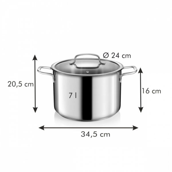 Каструля висока Optima 24 см 7,0 л 717520 Tescoma