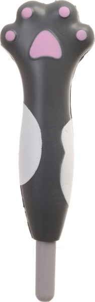 Ручка гелева М'яка лапка чорна 