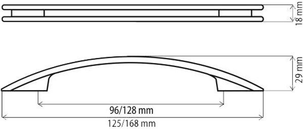 Мебельная ручка D-072/128 G5 128 мм матовый никель DC