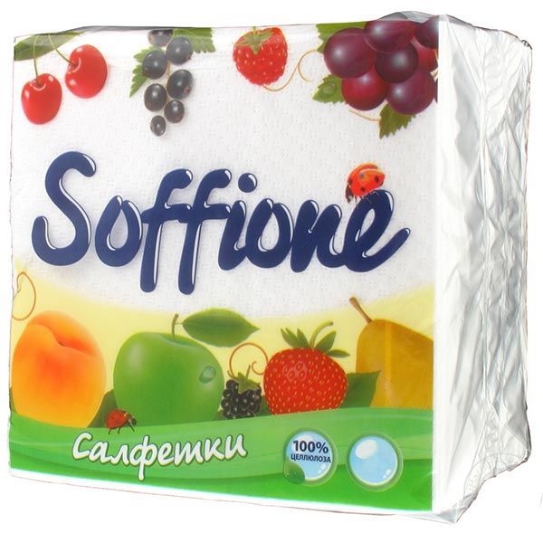 Салфетки столовые Soffione 33х33 см белые 100 шт.