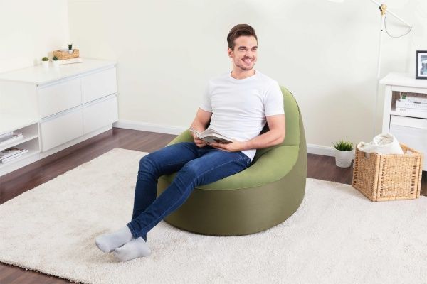 Крісло надувне Bestway Toughpod 105х98 см оливковий