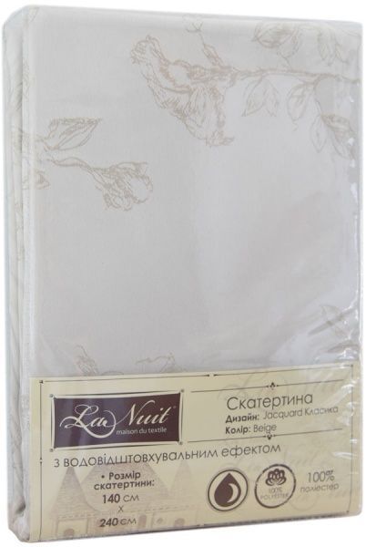Скатерть Jacquard классика 140x180 см бежевый La Nuit 
