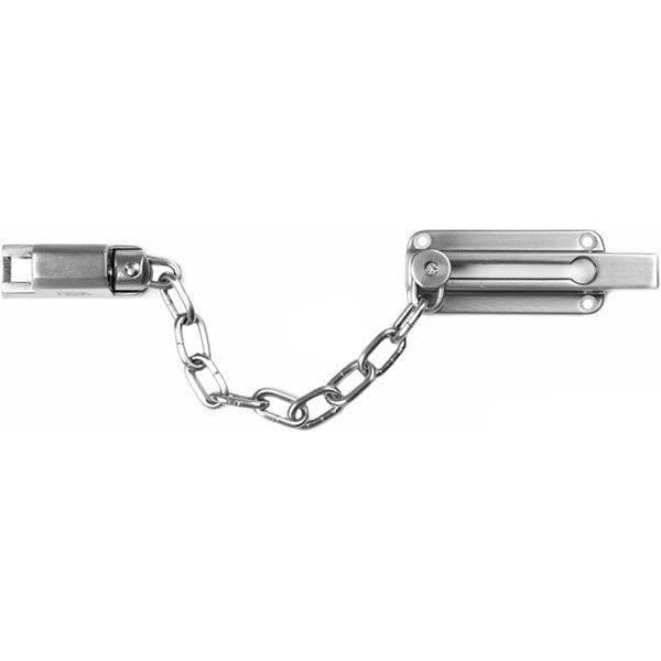 Цепочка для дверей с замком RDA 100x70x30 мм матовый хром