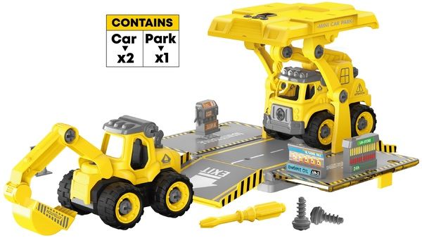 Ігровий набір DIY Spatial Creativity Конструктор Екскаватор і Кран CJ-1614189