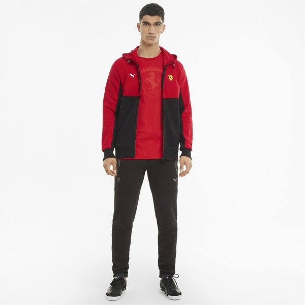 Джемпер Puma Ferrari Race Hooded Swt Jkt 59983802 р. XL красный