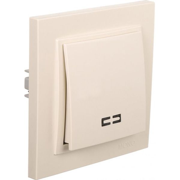 Вимикач одноклавішний Mono Despina з підсвіткою 10 А 250В кремовий