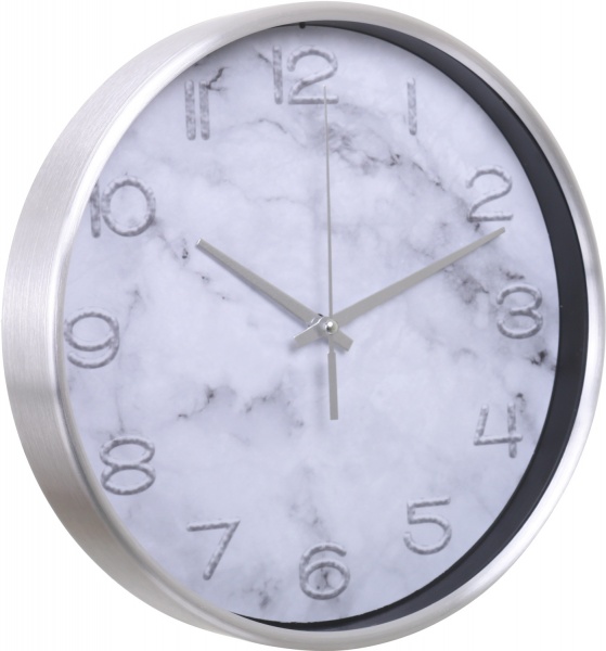 Годинник настінний Marble сірий мармур d25,2 см O52090 Optima