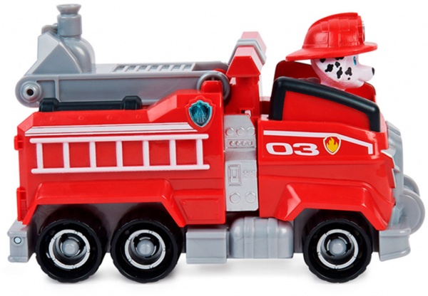 Игровой набор Spin Master Щенячий патруль в кино: автомобиль де-люкс с водителем Маршал SM16776/6083 