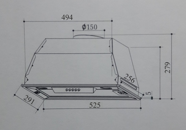 Вытяжка Interline Smart BK A/60/T