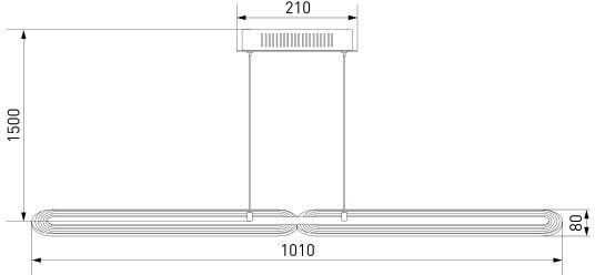 Люстра светодиодная Strotskis Alamo 21 Вт хром 90073/2 