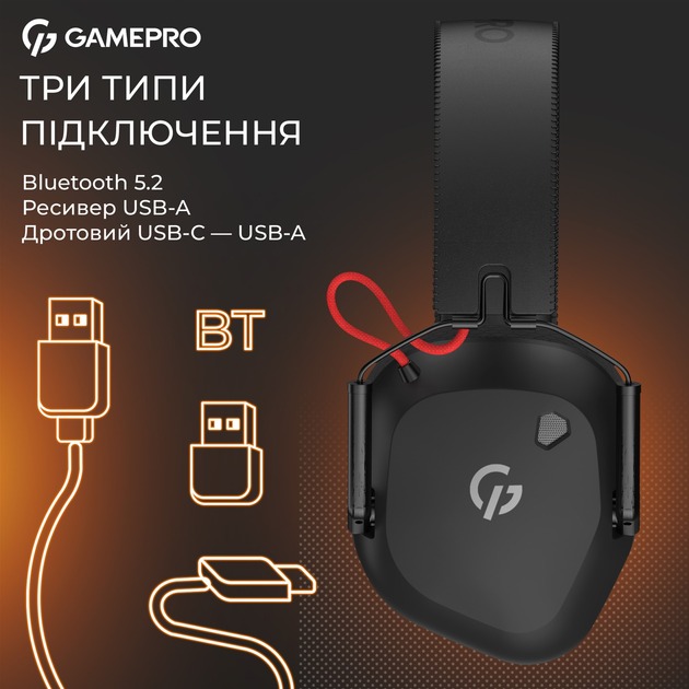 Навушники GamePro Genesis Mercury Pro 3-Mode black (HSW120B)