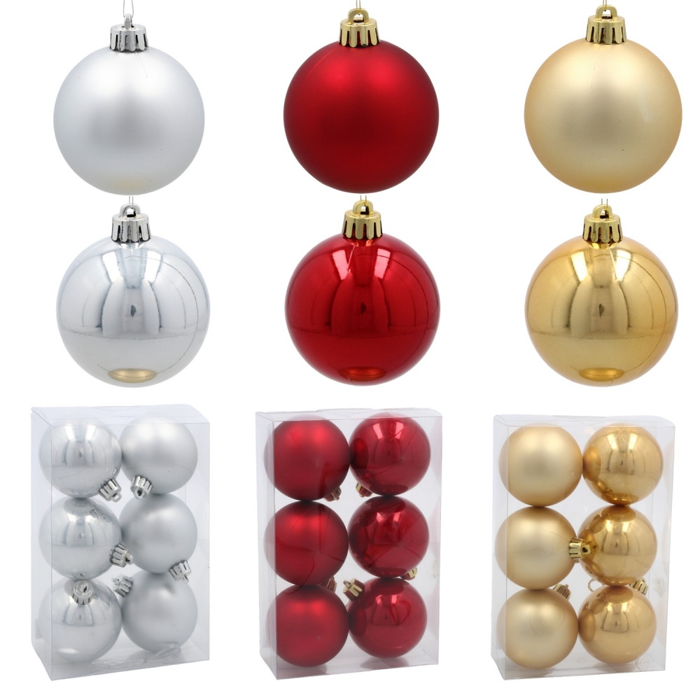 Набір ялинкових куль Тайм Еко GIF3863 d 60 мм 6 см 6 шт./уп.