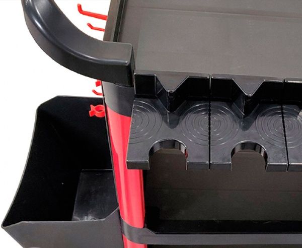 Візок інструментальний G.I.Kraft (3 відкриті полиці, 2 навісних ящика) GI37103