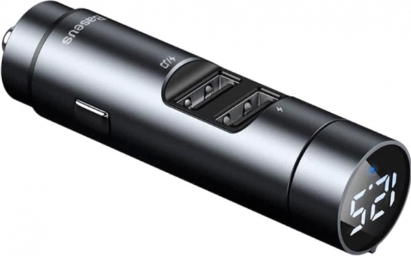 FM-трансмиттер BASEUS Energy Column Car Wireless MP3 Charger Dark grey (CCNLZ-C0G) 749299