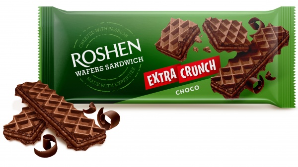 Вафли Roshen Wafers Sandwich Crunch шоколад 142 г 