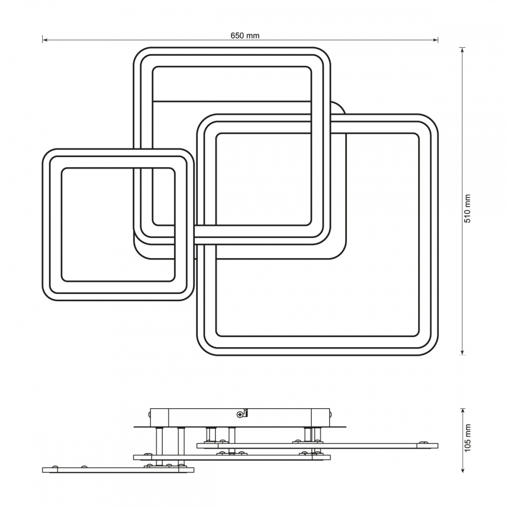 Люстра потолочная LIGHT SET MAVKA LED 6561 S 75 Вт белый