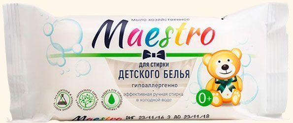 Туалетное мыло Maestro для стирки детского белья 125 г 1 шт./уп.