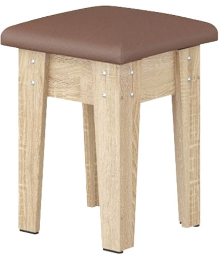 Табурет Пєхотін 4 Милорд коричневий / дуб сонома 