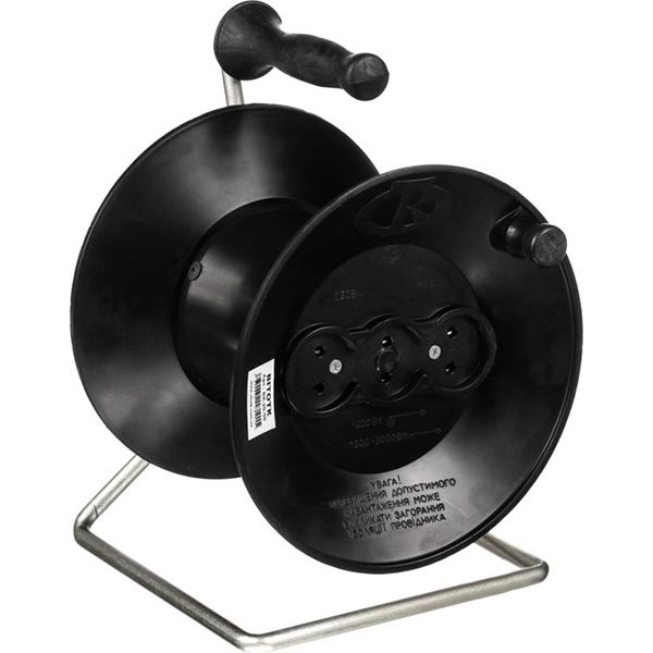 Катушка для удлинителя ОТК без заземления 3 гн. черный ВК-20-50 
