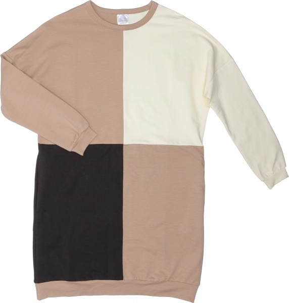 Сукня домашня жіноча Flis clothes Триколор р. XL бежевий 