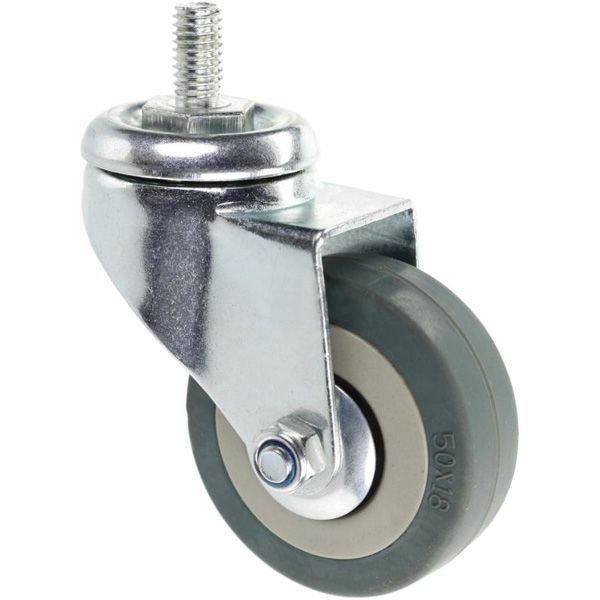 Ролик мебельный резиновый с штифтом d50 мм