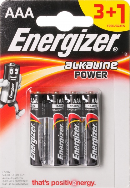 Батарейка Energizer Power E92 BP ААА 4 шт. (E300159600) 