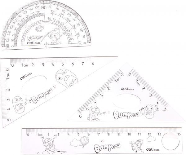Набір лінійок Bumpees 4 предмети Deli
