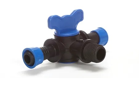 Кран прохідний з підтиском для з'єднання крапельної стрічки Sertsan 17x1/2 ЗРx17