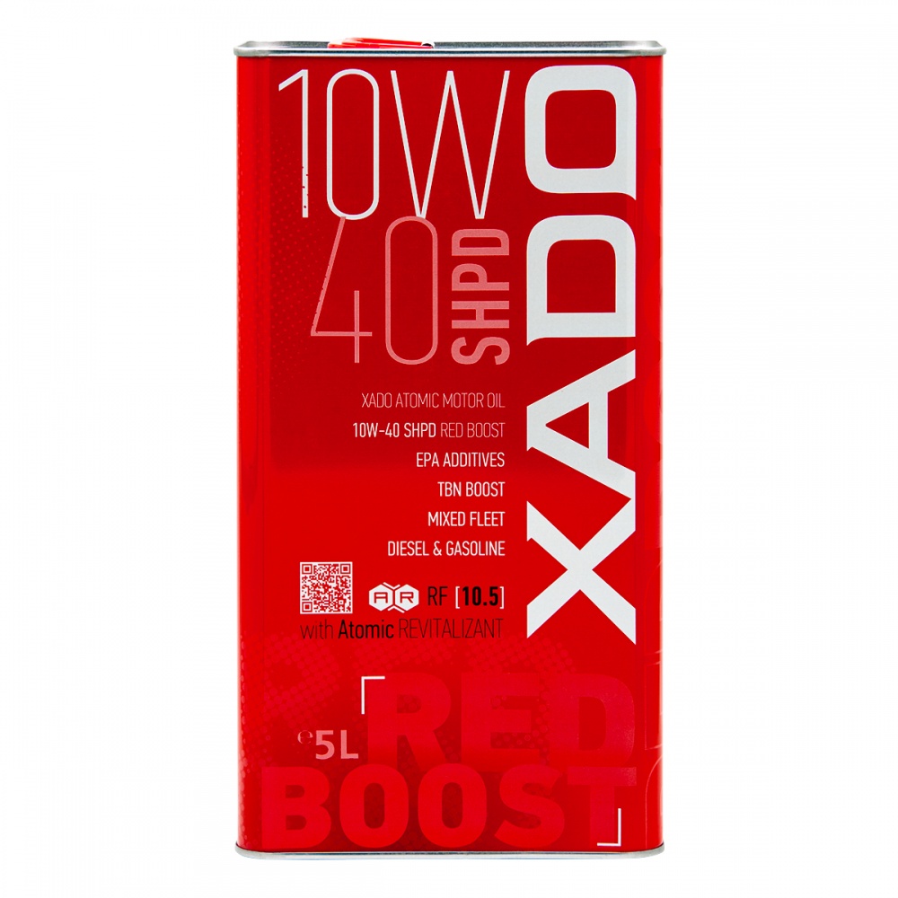 Моторна олива напівсинтетична XADO SHPD (SL/CI-4) Red Boost 10W-40 5 л (ХА 26349)