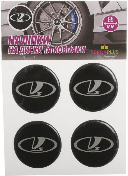 Наклейка TERRAPLUS на колпаки и диски ВАЗ 65 мм