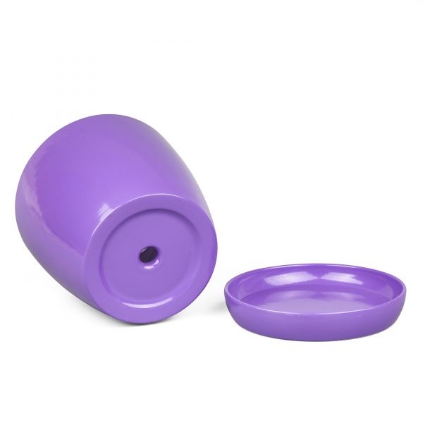 Горшок керамический Сонет 20х20х4,0 премиум круглый 4 л фиолетовый 