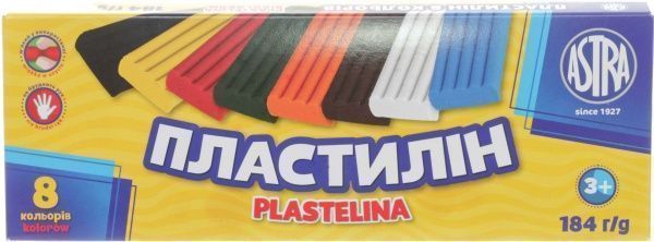 Пластилін 8 кольорів 184 г Astra
