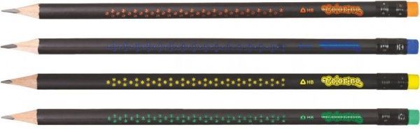 Олівець чорнографітний 65436PTR зірочки Colorino
