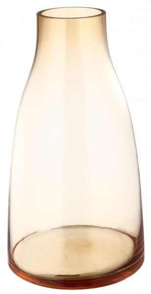 Ваза стеклянная Wrzesniak Glassworks Яншо 34 см янтарная 