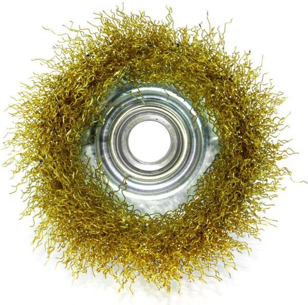 Щітка чашкова 75мм x M14, витий (рифлений) дріт d0,3 об/хв 12500 стальний дріт S&R 136132075