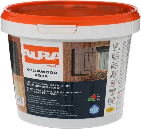 Лазурь Aura® ColorWood Aqua белый полумат 0,07 л