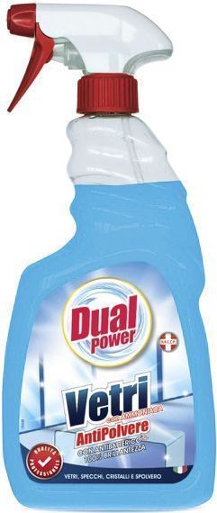 Средство моющее для стекла и зеркал Dual Power Vetri AntiPolvere 0,75л