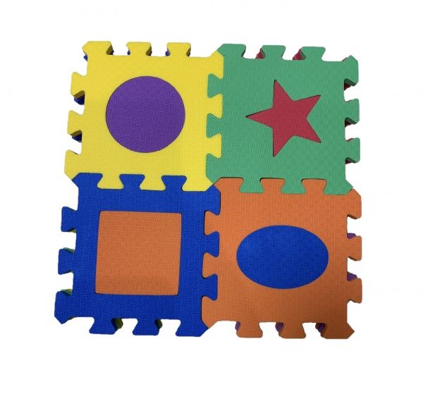 Килимок-пазл Termoizol Весела геометрія 13,5х13,5 см 12 шт./уп.