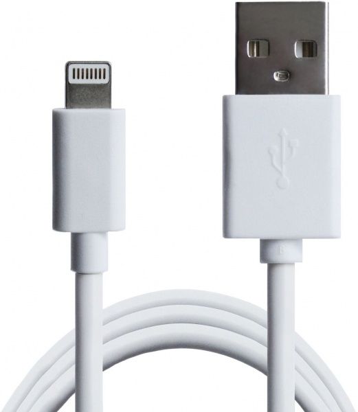 Кабель Grand-X Lightning – USB 1 м білий (PL01W) 
