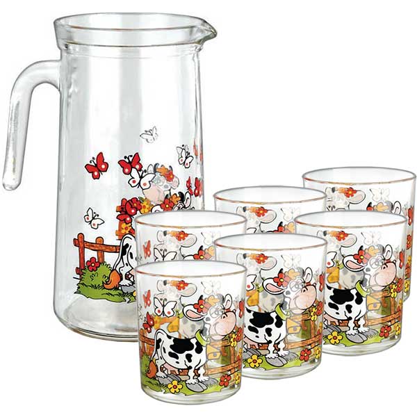 Набір Borgonovo Dulcinea глечик + 6 склянок