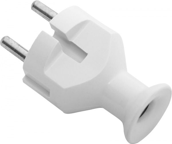 Вилка кабельная LXL без заземления 220В 16А IP20 пластик белый