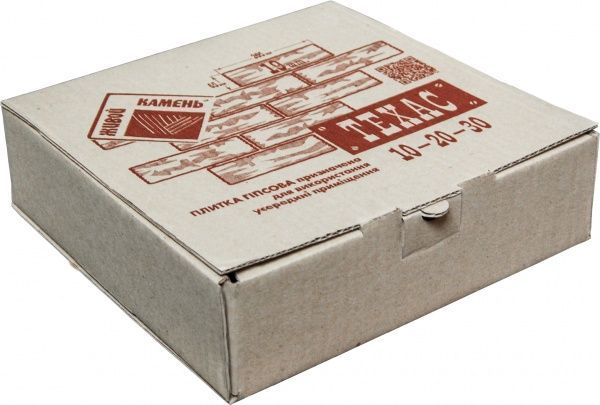 Плитка гипсовая прямая Живой камень Техас 10 0,25 кв.м 