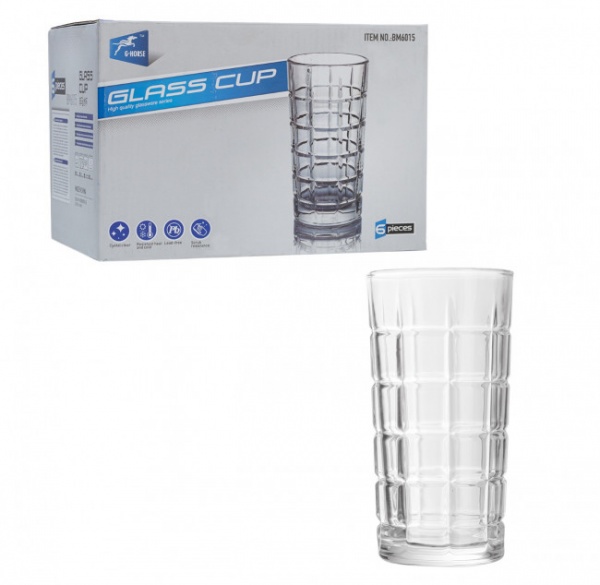 Набор стаканов высоких RED 370 мл 6 шт. 