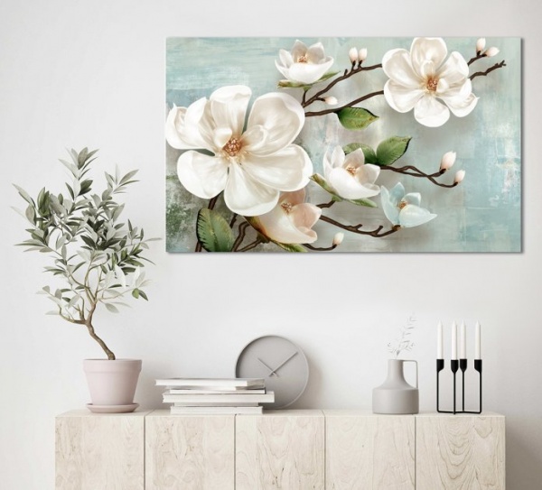 Картина на полотні Квітуча магнолія 60x100 см Dekor-Karpaty ЕО242 