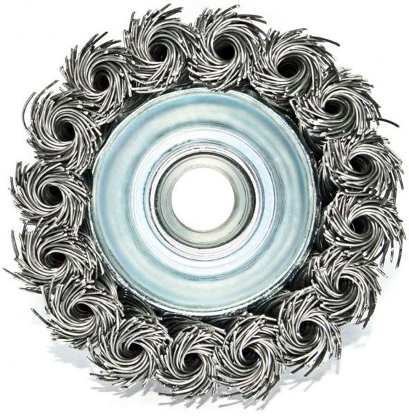 Щітка чашкова 65мм x M14, плетений дріт d0,5 об/хв 12500 стальний дріт S&R 136250065