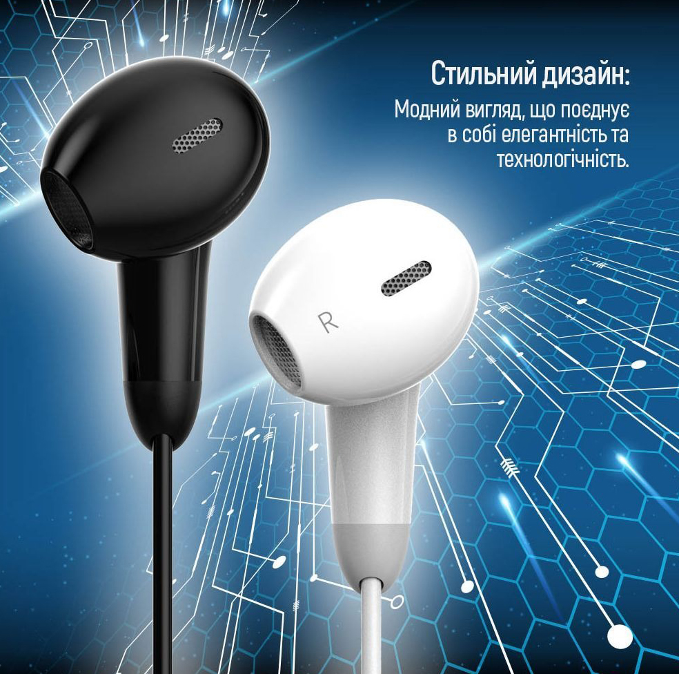 Навушники ColorWay Wired Earphone Sound Wave black (CW-WD04BK)