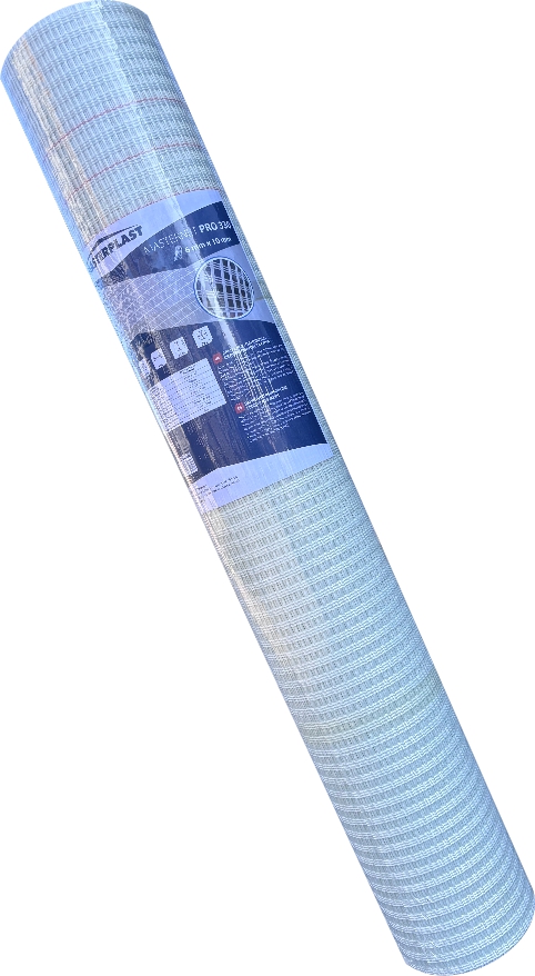 Стеклосетка штукатурная щелочестойкая Masterplast Masternet PRO 330 6x10 панцирна белая (рулон 25 кв.м)