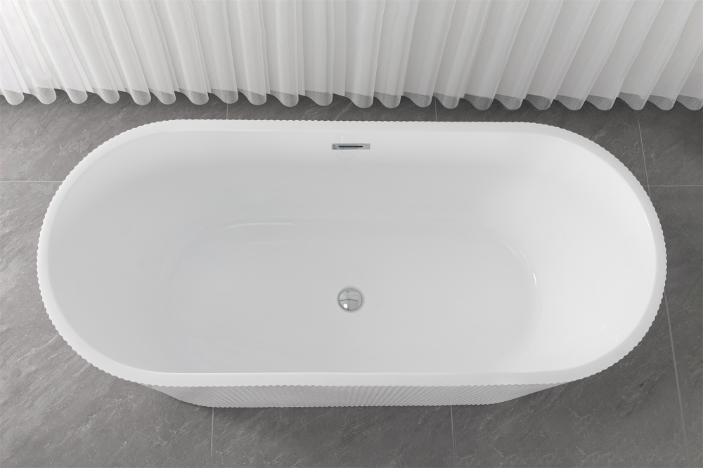 Ванна акрилова EGO WAVE окремостояча MS-03 білий 170х75 см