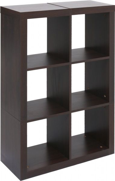 Стелаж двосторонній Inteo Кубус МІКС 2х3 792x1146x290 мм венге 