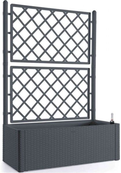 Вазон пластиковый Stefanplast Deluxe прямоугольный 90л антрацит (75762) 